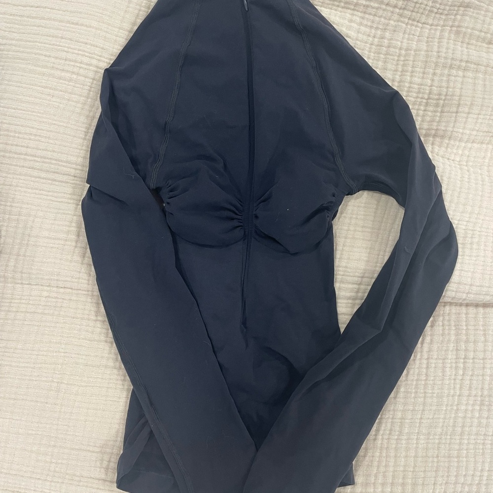 SKIMS Black Long Sleeve Bodysuit